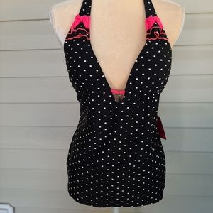 NWT Candies swim Halter Tankini Top LARGE Cute!!